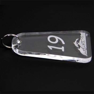Key Fobs - Engraved  Acrylic - Chunky 8mm Thick